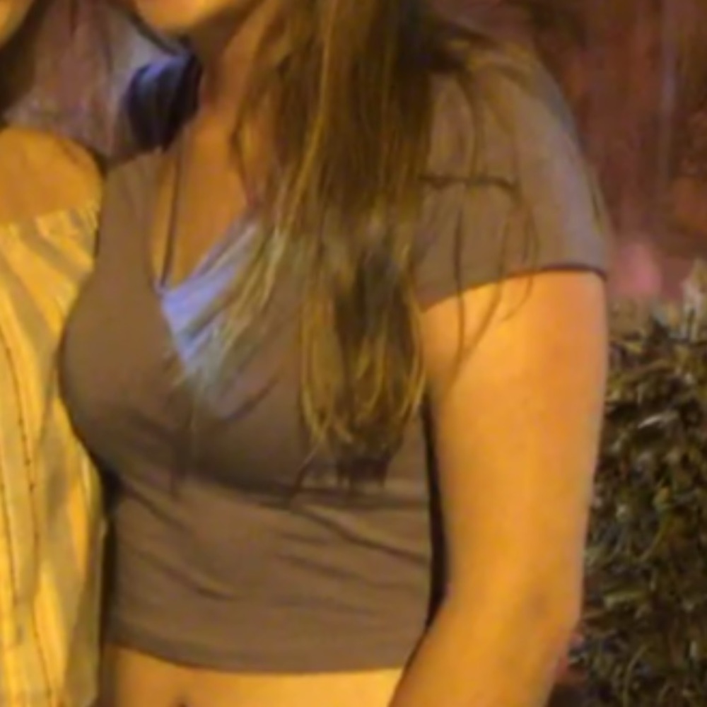 Purple crop top w/ strap design in front